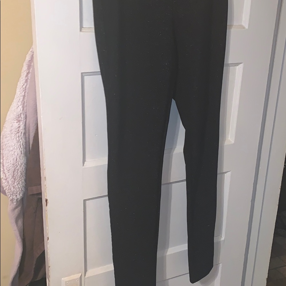 Black glitter pants